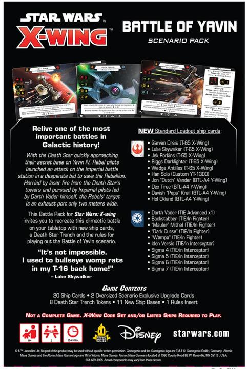 Produktbild FFG FFGD4176 - Star Wars: X-Wing 2. Edition: Die Schlacht von Yavin (DE-Erweiterung) (Deutsch)