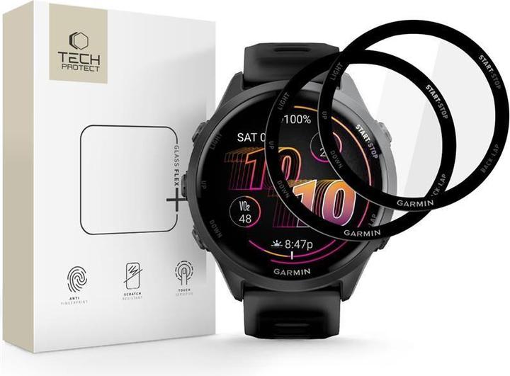 Image du produit Hofi Tech-Protect Glass Flex+ 2er-Pack Hybridglas für Garmin Forerunner 970 / 570 47 mm - Schwarz