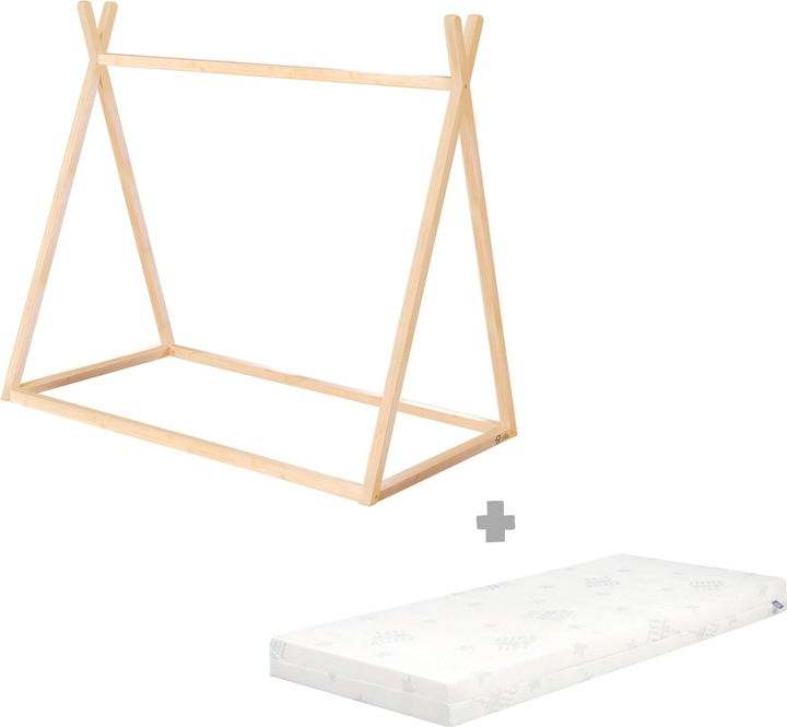 Produktbild Roba Nachhaltige Tipilounge, Tipibett 'Montessori' Bambus (70 x 140 cm)