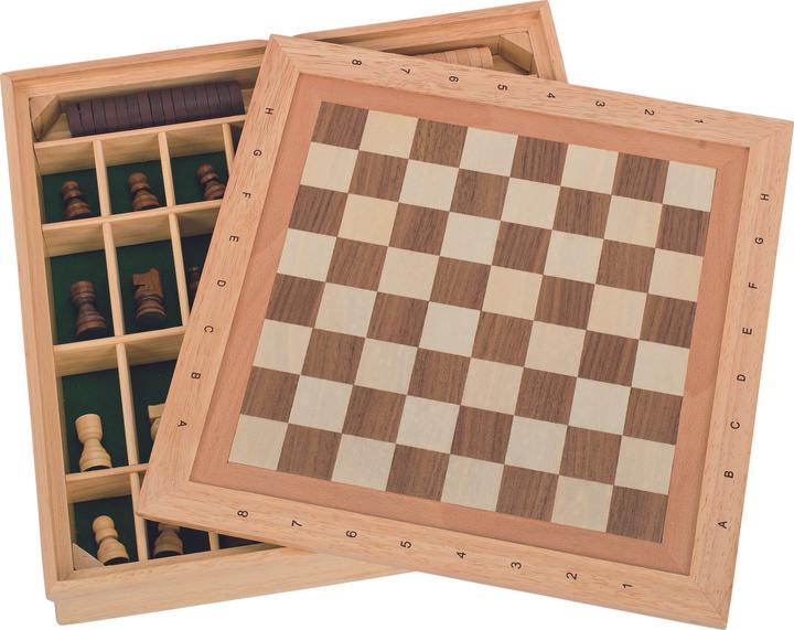 Actual product image Goki Games set chess, checkers and mills