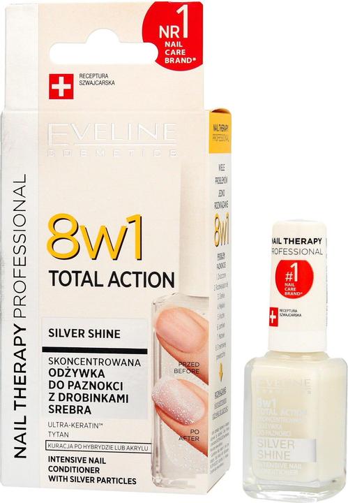 Eveline Cosmetics - 8 In 1 Total Action Silver Shine Intensive Nail Conditioner - Nail Conditioner (12 ml)