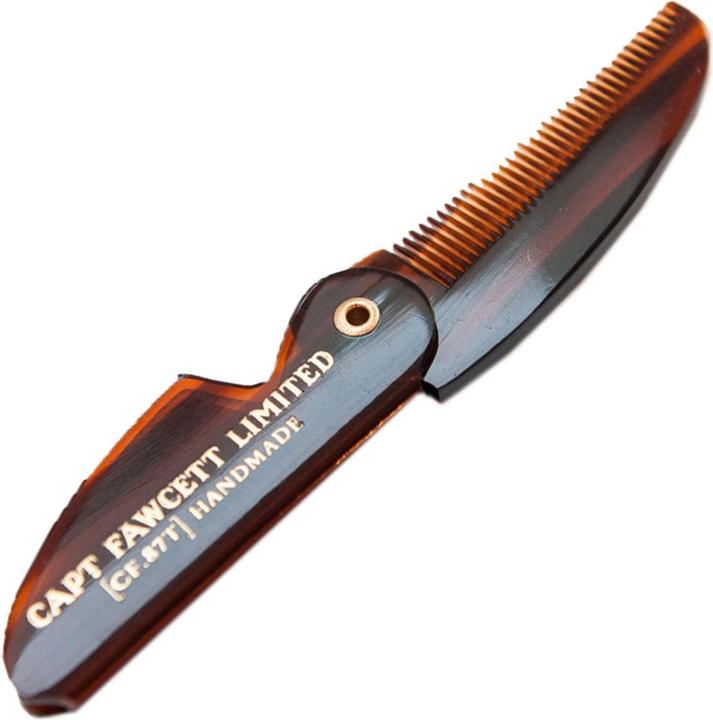 Actual product image Captain Fawcett Folding Pocket Moustache Comb