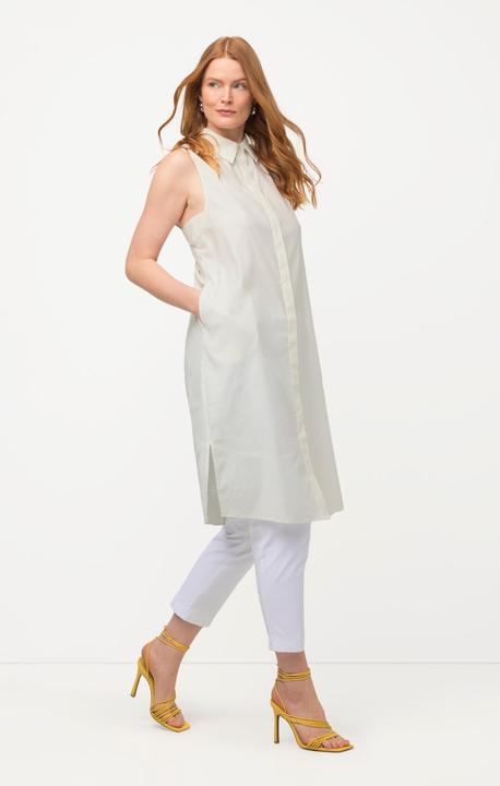 Produktbild Ulla Popken Bluse, Leinenmix, Hemdkragen, Taschen, ärmellos (46, 48)