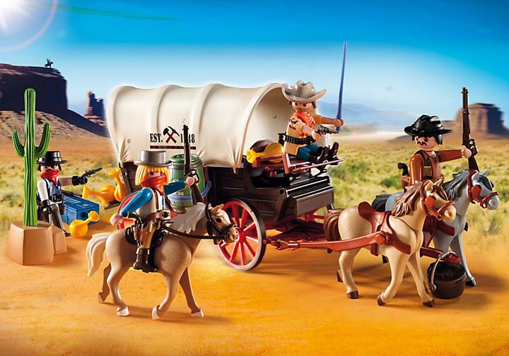 Produktbild Playmobil Planwagen mit Überfall (5248)