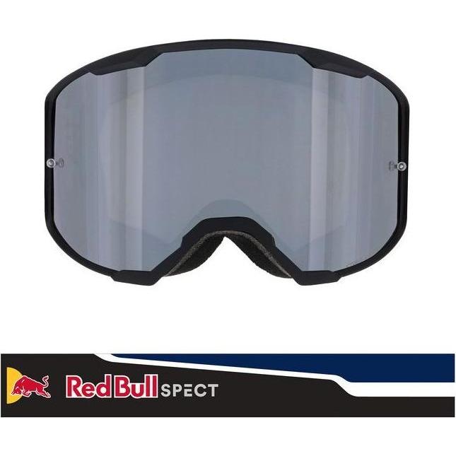 Red Bull Spect, Herren, Sportbrille, écran masque red bull strive mx (Silver, Black), Schwarz, Silber