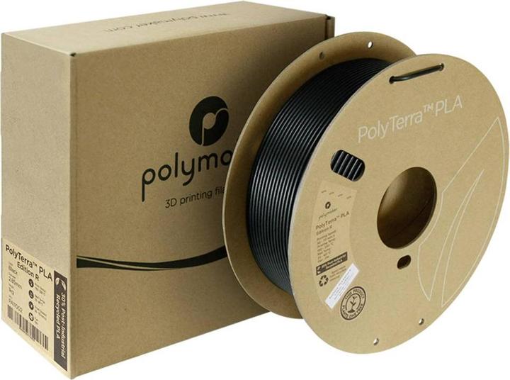 Actual product image Polymaker PolyTerra PLA Edition-R Black 2.85mm 1kg (PLA, 2.85 mm, 1000 g, Black)