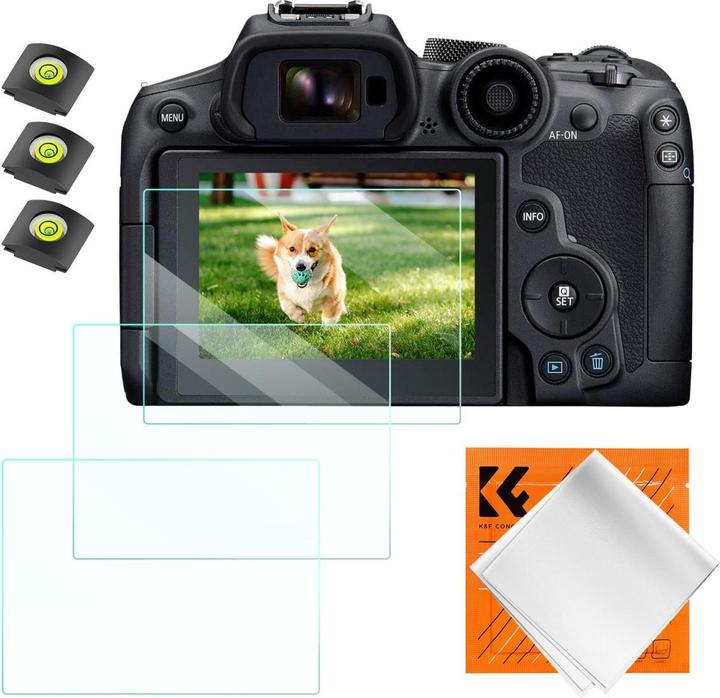 Produktbild K&F Concept Camera Screen Protector*3, with Hot Shoe Level*3, for Canon EOS R6 II, R6, R7