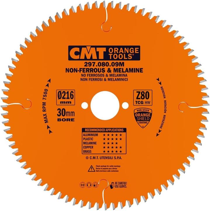 Actual product image CMT 297.080.09M Negativklinge für Nichteisenmetalle/Trespa/Alu 216 x 30 x 80T