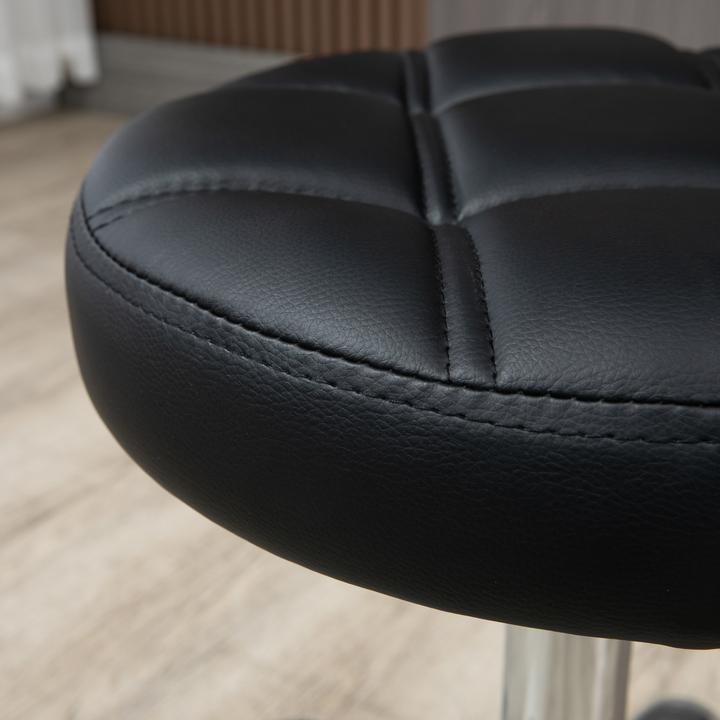Produktbild Homcom Rollhocker Kunstleder, Stahl Schwarz