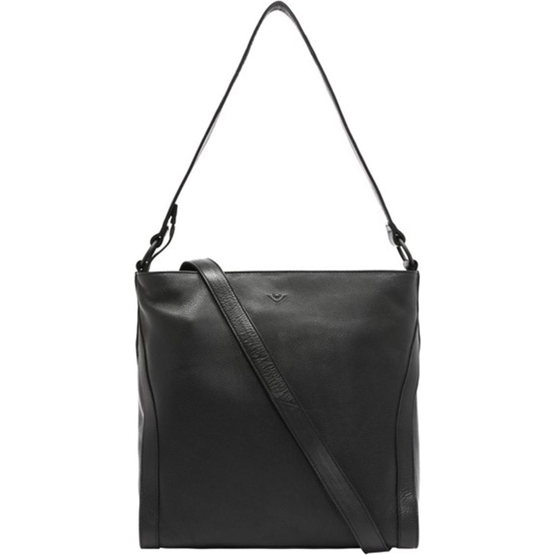 Voi, Handtasche, 4Seasons Schultertasche Leder 30 cm, Schwarz