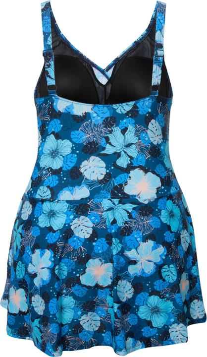 Image du produit Ulla Popken Robe de bain à bonnets souples. Imprimé floral et effet cache-coeur (52)
