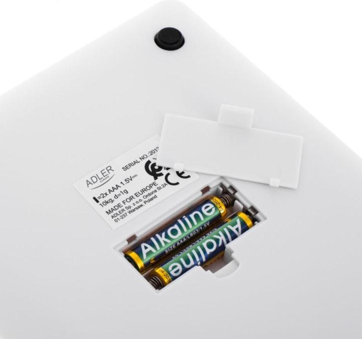 Produktbild Adler AD kitchen scale White Built-in Rectangle Electronic kitchen scale