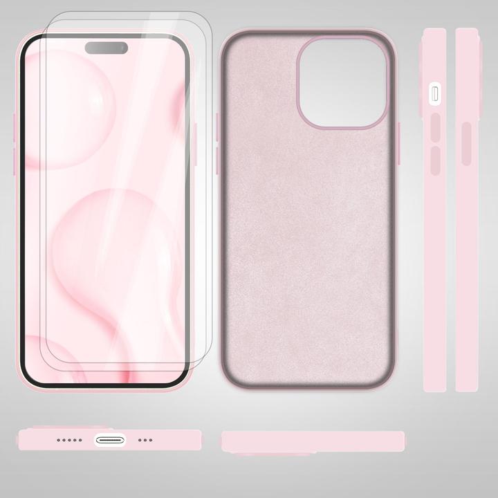 Produktbild Nalia Liquid Silikon Hülle mit MagSafe Funktion & 2x Display Schutzglas (Apple iPhone 14 Pro)