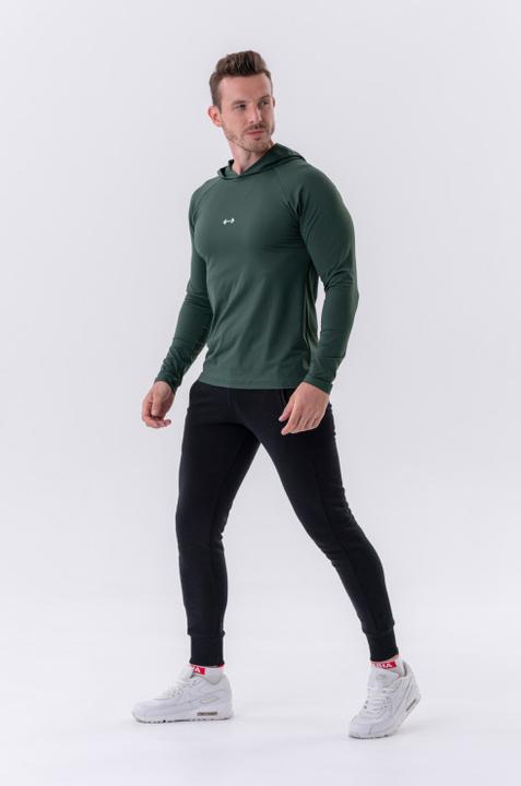 Image du produit Nebbia T-shirt à manches longues avec une capuche 330 vert foncé (XL)