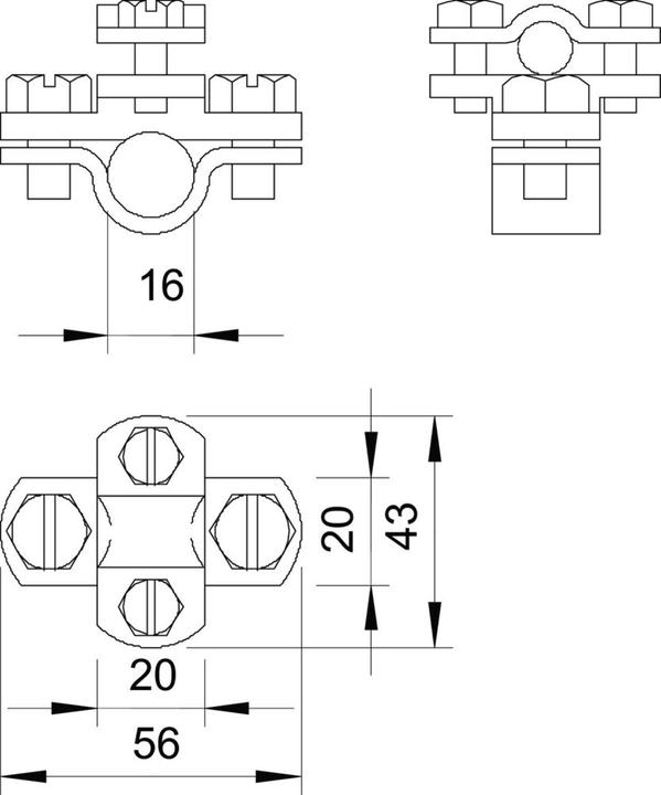Actual product image OBO Bettermann OBO 108 B/DIN rod terminals 16mm