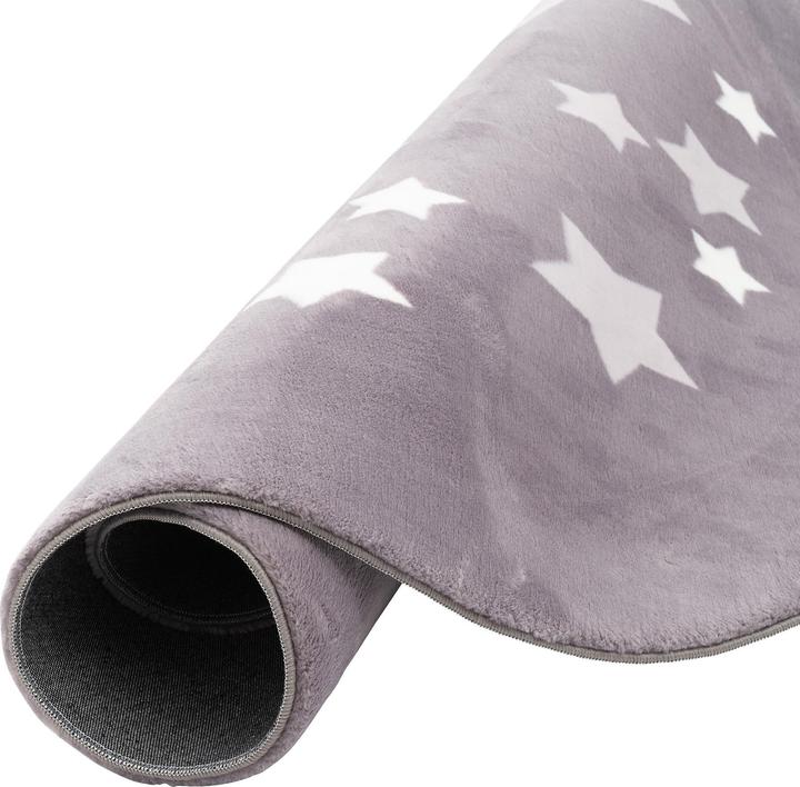 Produktbild Pergamon Super Soft Fellteppich Pearl Kids Sterne Rund (120 x 120 cm)