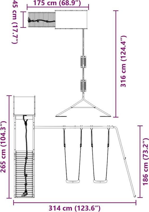 Actual product image vidaXL Spielturm