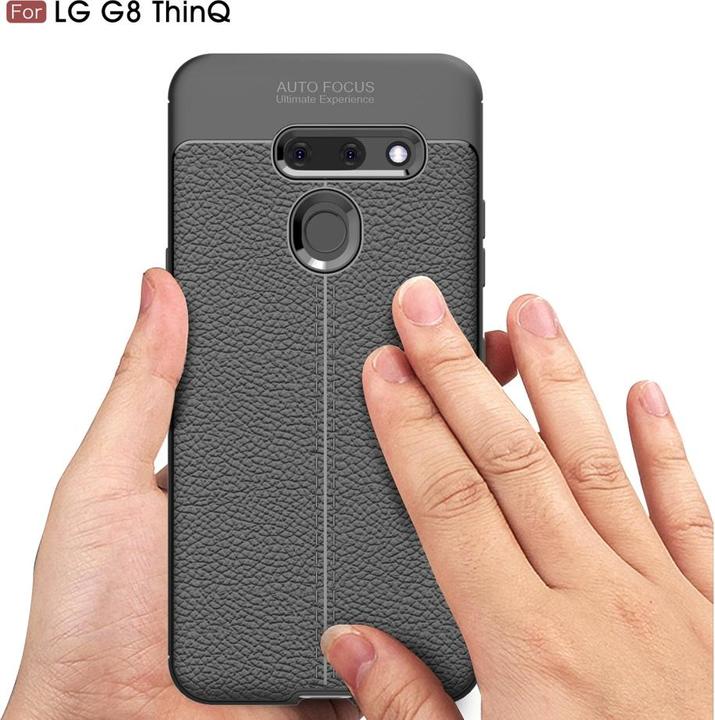 Actual product image Screenguard LG G8 ThinQ Sleeve Leather Design TPU Cover (G8 ThinQ)