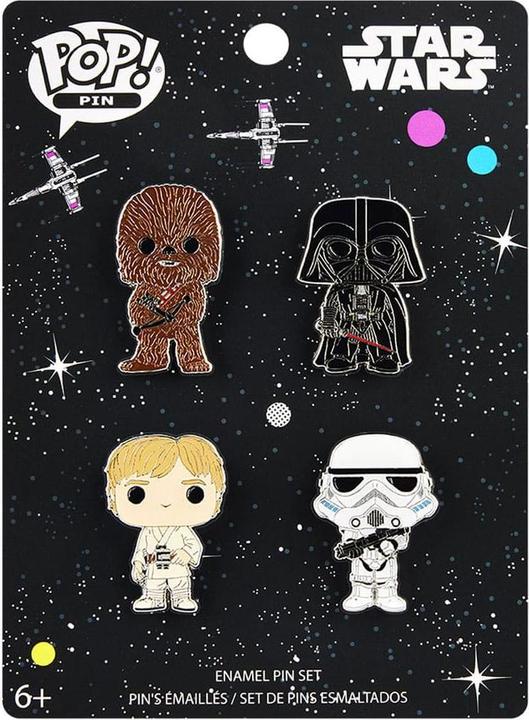 Produktbild Funko Star Wars POP! Pin Ansteck-Pins 4er-Set 4 cm