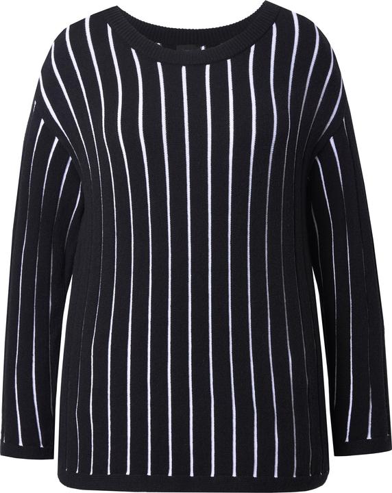 Immagine prodotto Ulla Popken Pullover, Längsstreifen, Slim Fit, Langarm (42, 44)