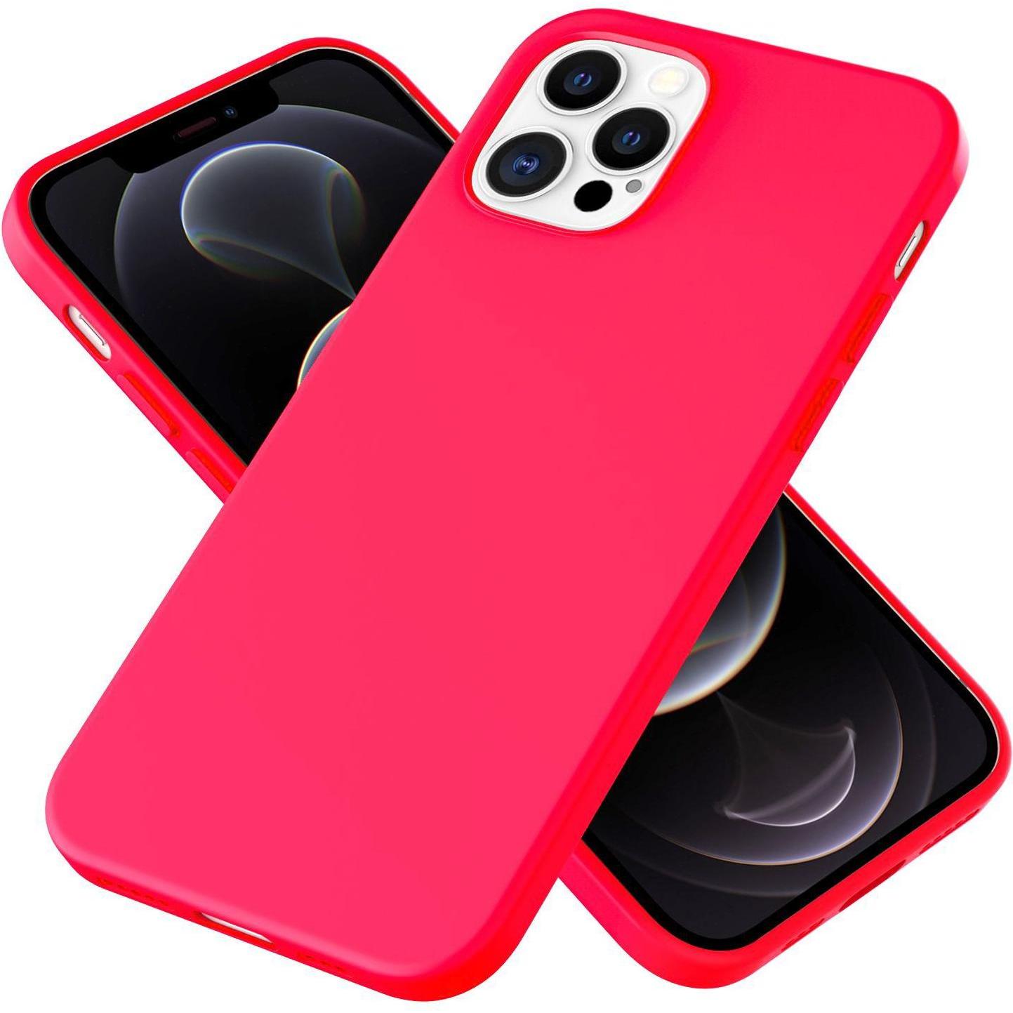 Nalia Liquid Silikon Handyhülle (Apple iPhone 12 Pro Max), Smartphone Hülle, Pink