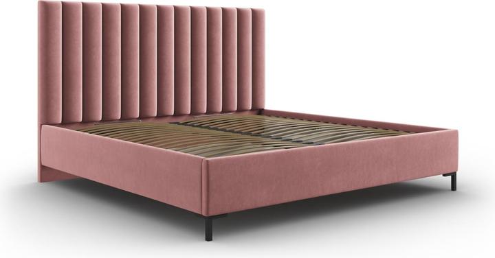 Image du produit Micadoni Lit Coffre en Velours Avec Tête de Lit, "Allison", 220x150x130Fabriqué en Europe (140 x 200)