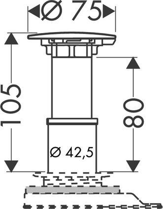 Produktbild hansgrohe HG Fertigset STAROLIFT '52 Ablaufgarnitur polished nickel