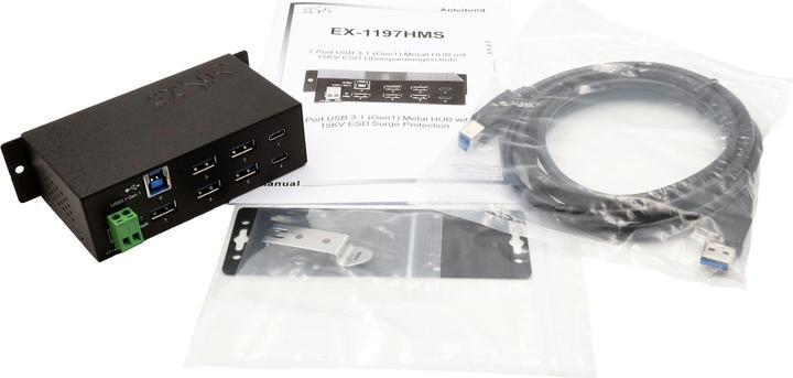Immagine prodotto Exsys Ex-1197hms, 7x Hub USB 3.0 / 3.1 (USB-B, 7 porte)
