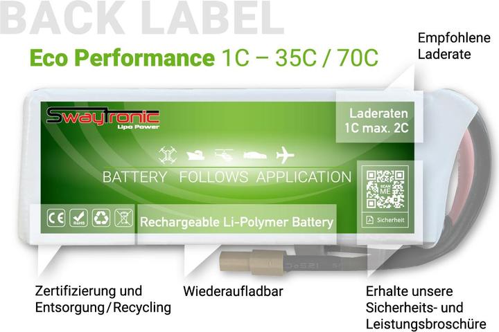 Actual product image Swaytronic LiPo Soft Case Walkera Molex (3.70 V, 450 mAh)