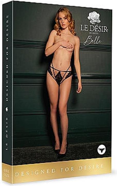 Image du produit Le Désir LÈna - Brief avec crosse et buttoirs ouverts, curseurs réglables et détails dorés - One Size (Taille unique)