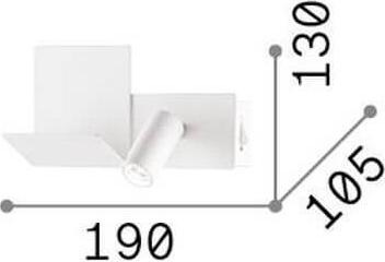 Actual product image Ideal lux KOMODO LED wall light 4.5W White warm white 306810 (250 lm)