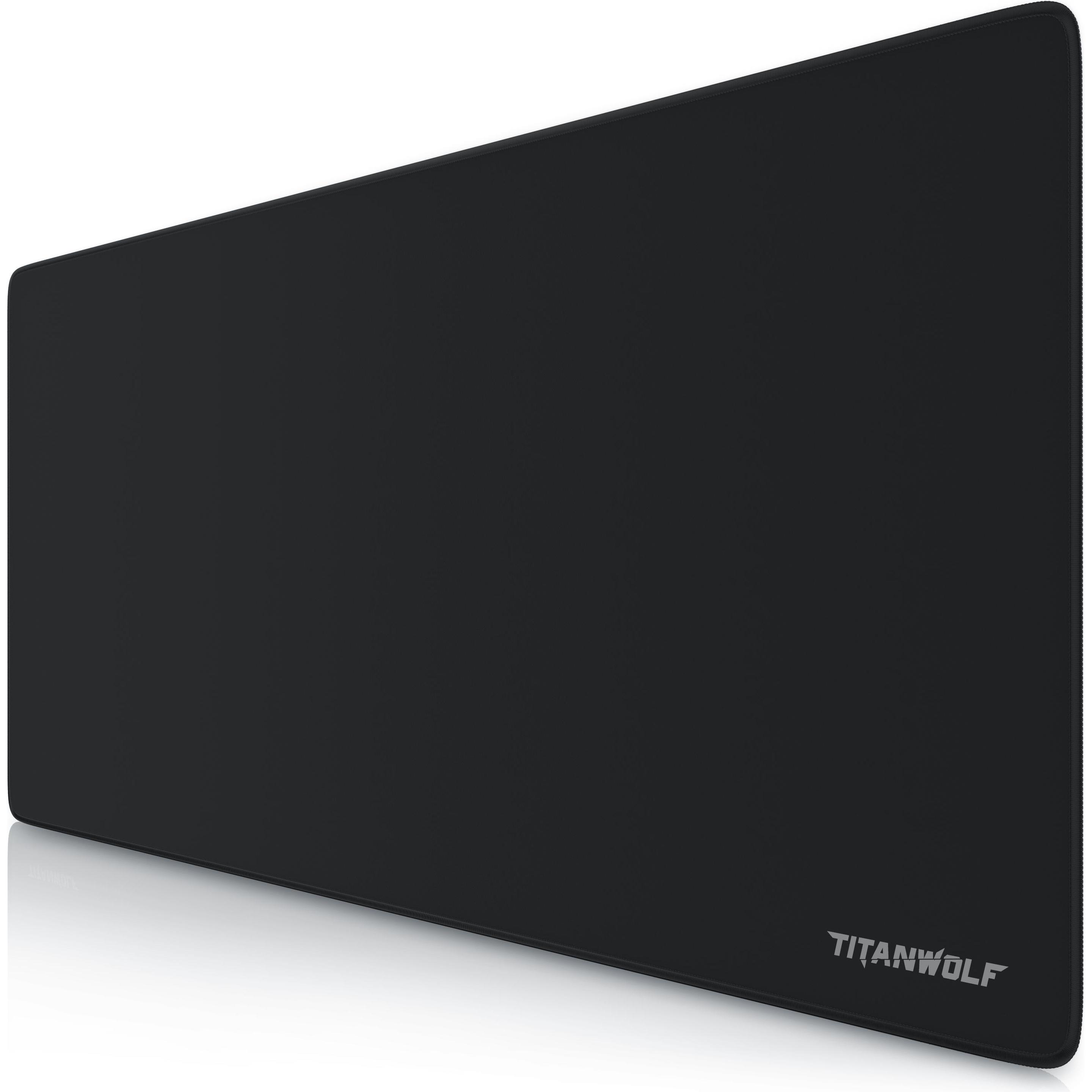 Titanwolf Gaming Mauspad, XXL Speed Gaming Mausmatte / Extragrosse Fläche von 900 x 400mm, Logo (Wide), Mausmatte, Schwa...