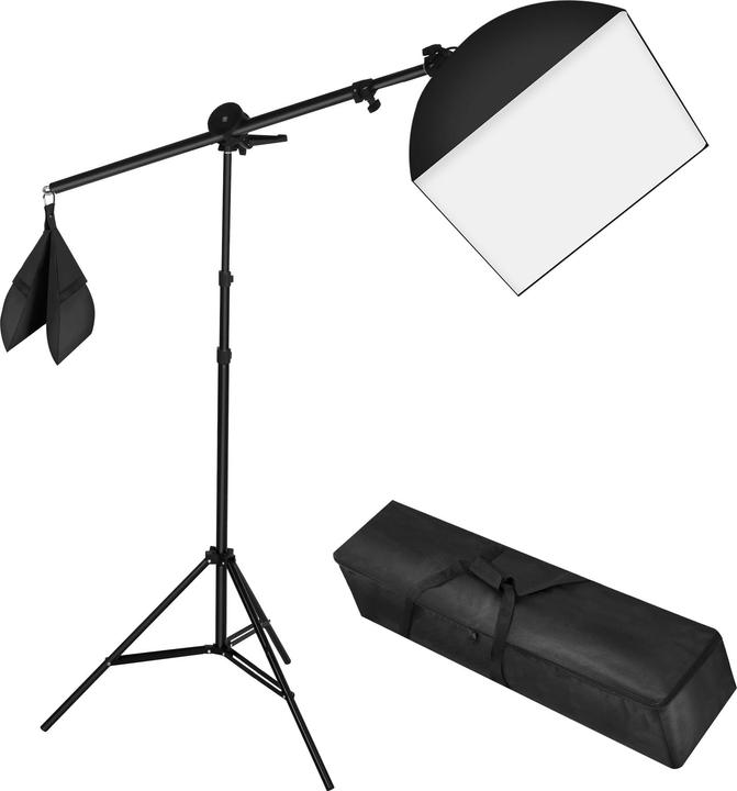 tectake Lampe de studio avec boîte à lumière, trépied et sac (éclairage de studio)