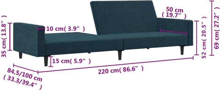 Actual product image vidaXL Schlafsofa