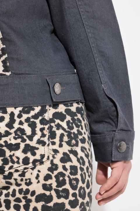 Produktbild Angel of Style Jeansjacke, oversized, Leo-Einsätze, Destroys (42)