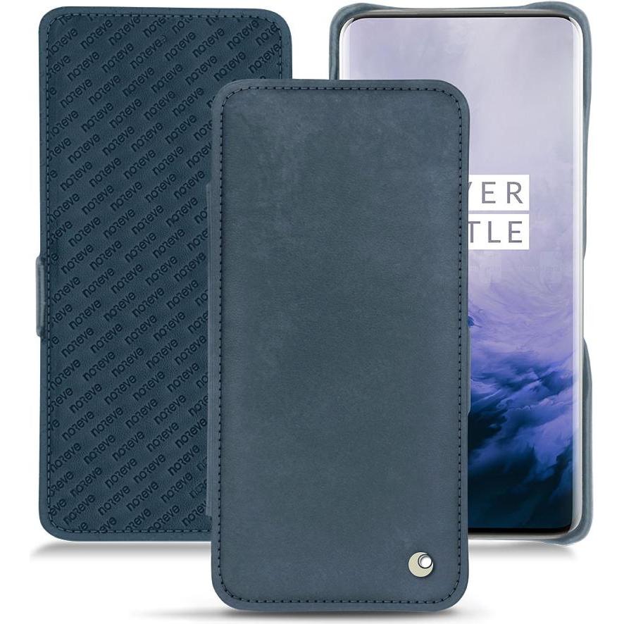 Thumbnail - Noreve Lederschutzhülle horizontal (OnePlus 7 Pro), Smartphone Hülle, Blau