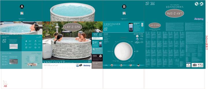 Actual product image Bestway Lay-Z-Spa® Vancouver AirJet Plus Hot Tub 5 Persons - 1.55m x 60cm (5 Persons)
