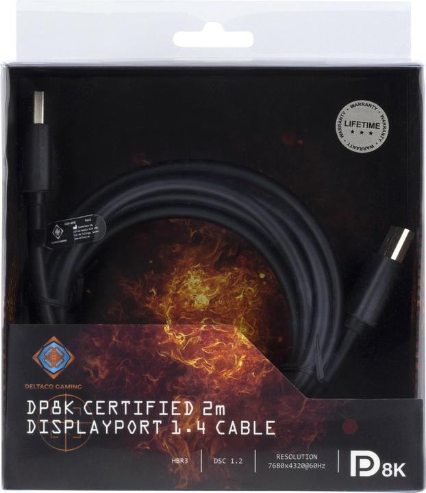 Produktbild Deltaco Gaming DisplayPort – DisplayPort (2 m, DisplayPort, 1.4)