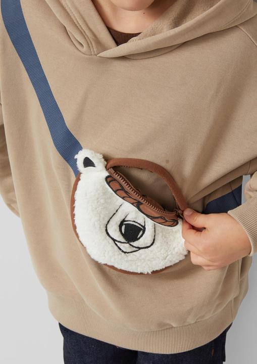 Produktbild s.Oliver Sweatshirt Oversize Kapuzen-Sweatshirt mit aufgesetzter Tasche, brushed inside (140)