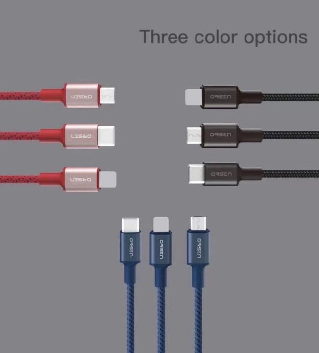 Actual product image Orsen S9M USB A and Micro 2.1A 1m black (1 m)