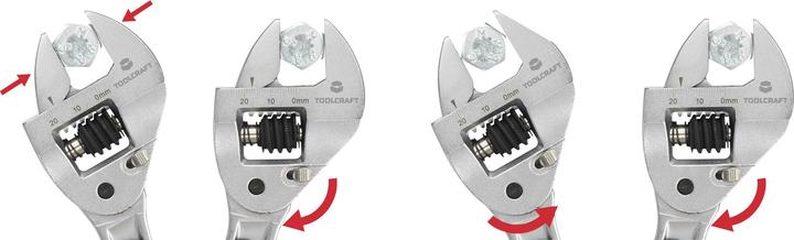 Image du produit Toolcraft Clé à molette à cliquet 0 - 26 mm