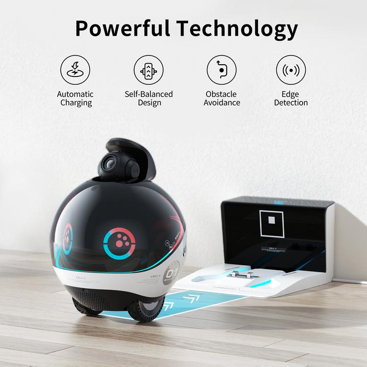 Immagine prodotto Enabot Robot di sorveglianza EBO X con telecamera WLAN (3840 x 2160 pixel)