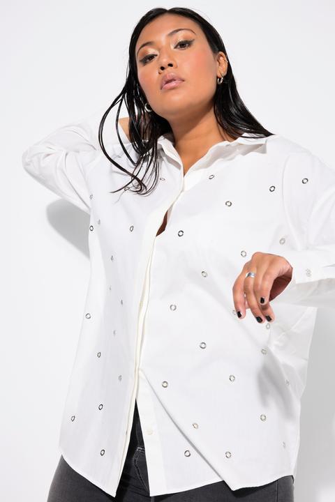 Produktbild Studio Untold Hemdbluse, Oversize Shape, Metallic-Ösen (54)