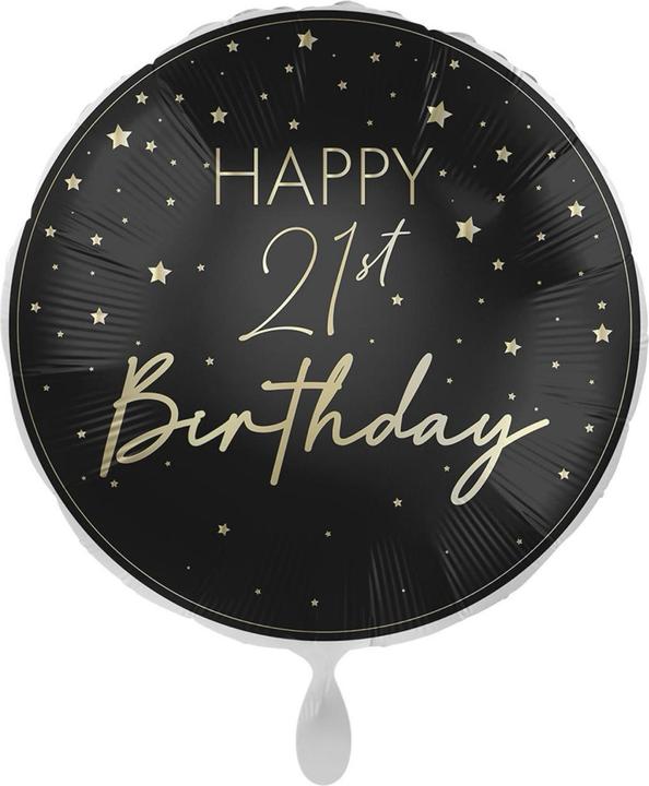 Produktbild Ginger Ray Alu-Ballon - Happy Birthday 21 Jahre (1 x)