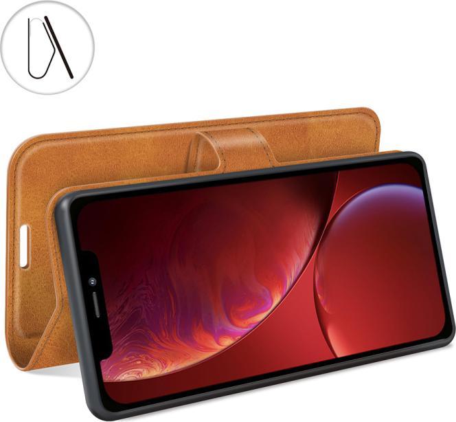 Produktbild Ueli Express iPhone 13 Pro Max Buch Etui Tasche Kunstleder mit Kartenfach Hellbraun (Apple iPhone 13 Pro Max)