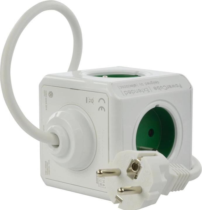 Produktbild Allocacoc PowerCube Extended Type E Verlängerungskabel 5 AC-Ausgänge Indoor (5 x, CEE 7/5, 1.50 m)