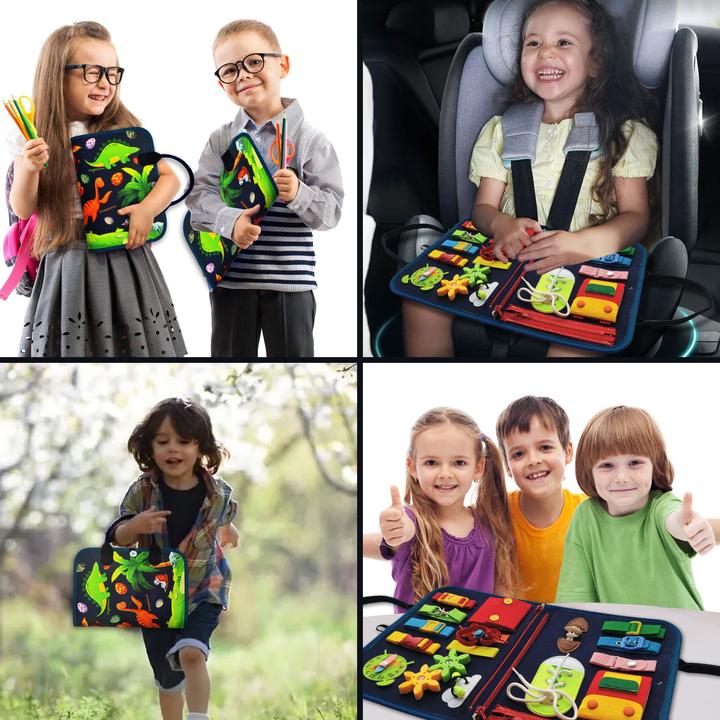 Image du produit Activity Board avec des jouets dinosaures amusants - jouets éducatifs pour les compétences de base et