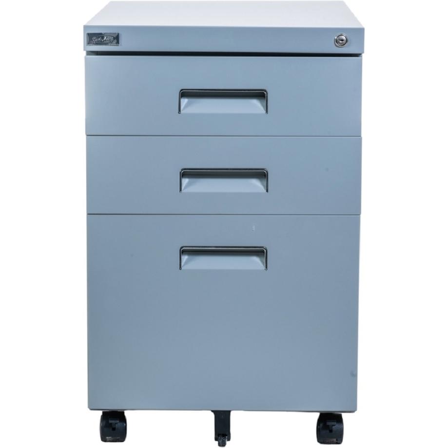 Thumbnail - Jet-Line, Rollcontainer, Rollcontainer PAUL grau Rollschrank Bürocontainer knock-down