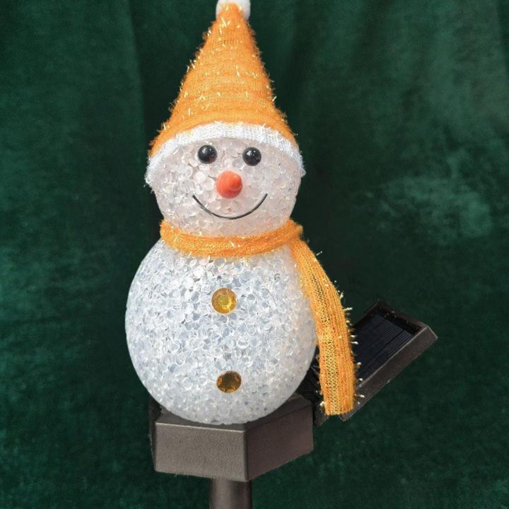 Image du produit Hermex LED Solarlampe Schneemann Solarleuchte Gartenbeleuchtung Dekoleuchte (IP55)