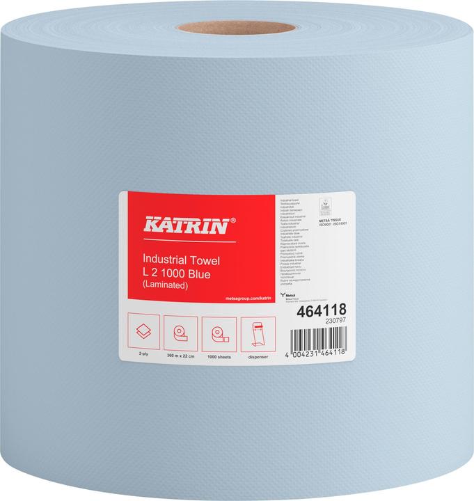 Productafbeelding Katrin 2 Reinigingsdoekrollen L2 Blauw 2-laags, 1.000 vel (1 x)